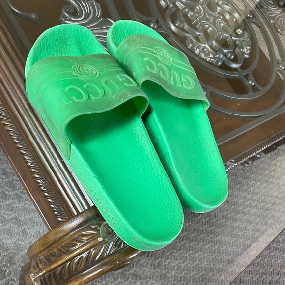 Green Gucci Slides - Picture 2 of 3